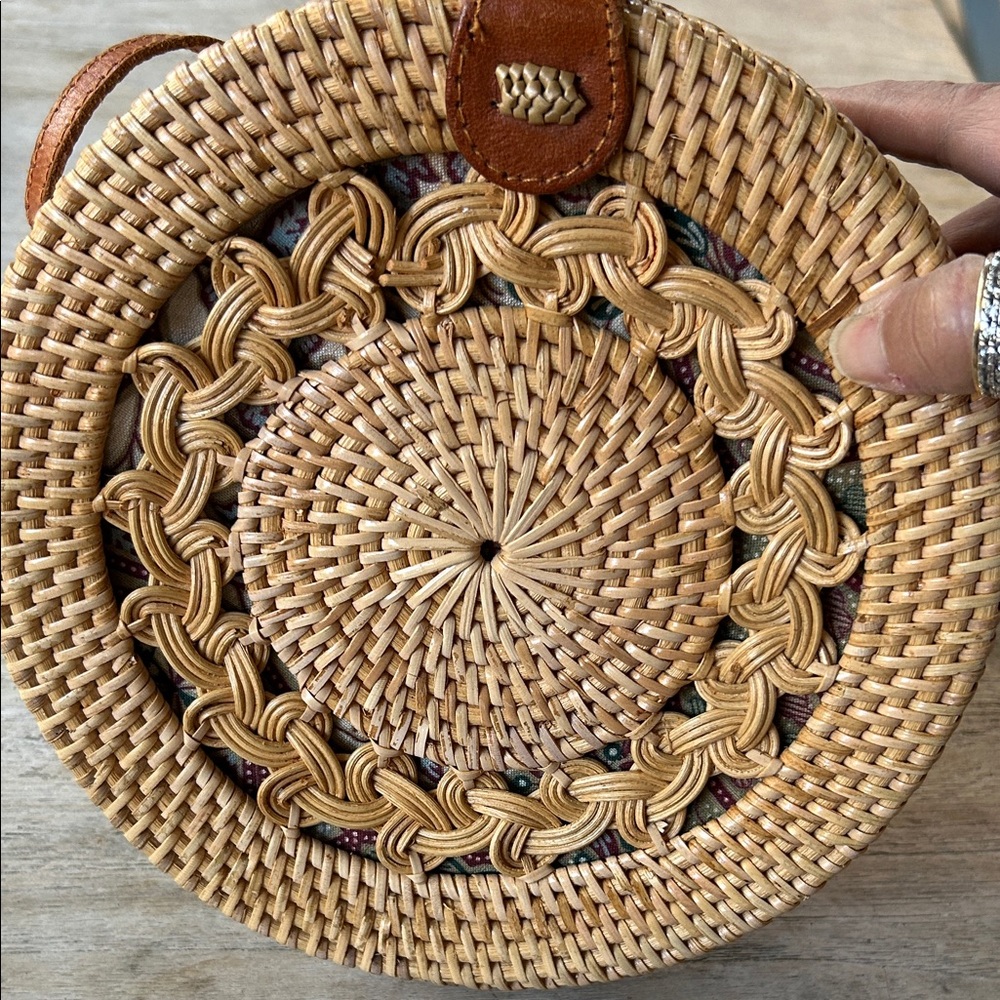Handcrafted Tan Woven Bag
